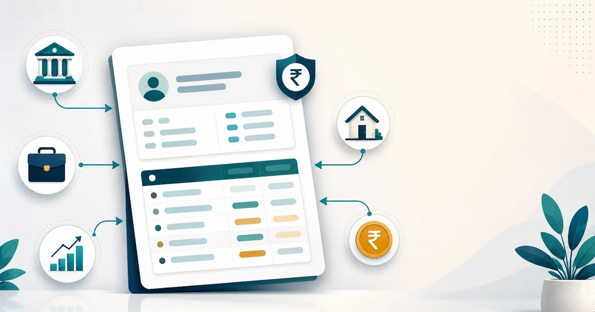 An Annual Information Statement showing Part A general information and Part B financial transactions reported against a taxpayer's PAN across a financial year